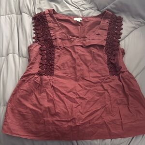 Odille Burgundy Sleeveless Blouse